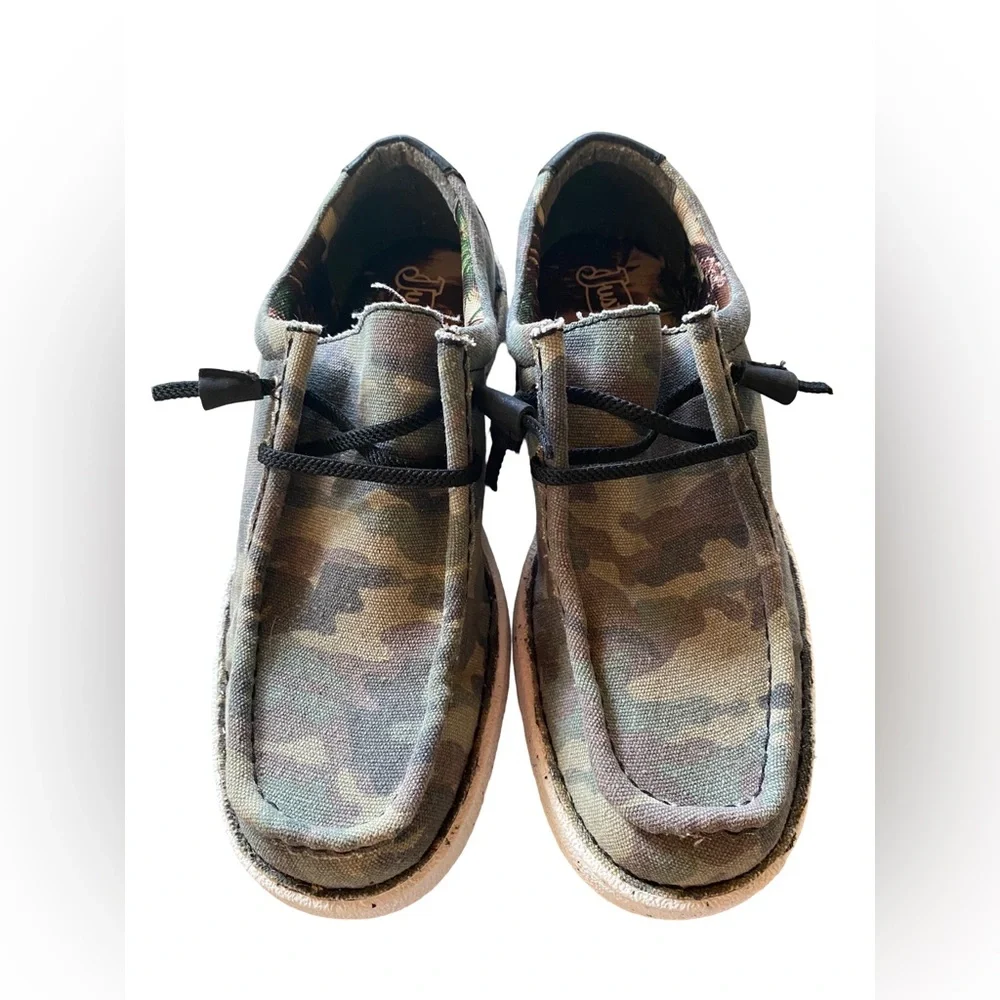 JUSTIN Men's‎ JM316 HAZER Moc-Toe Slip-On Casual Shoes, Camo Print, Size 9.5 M